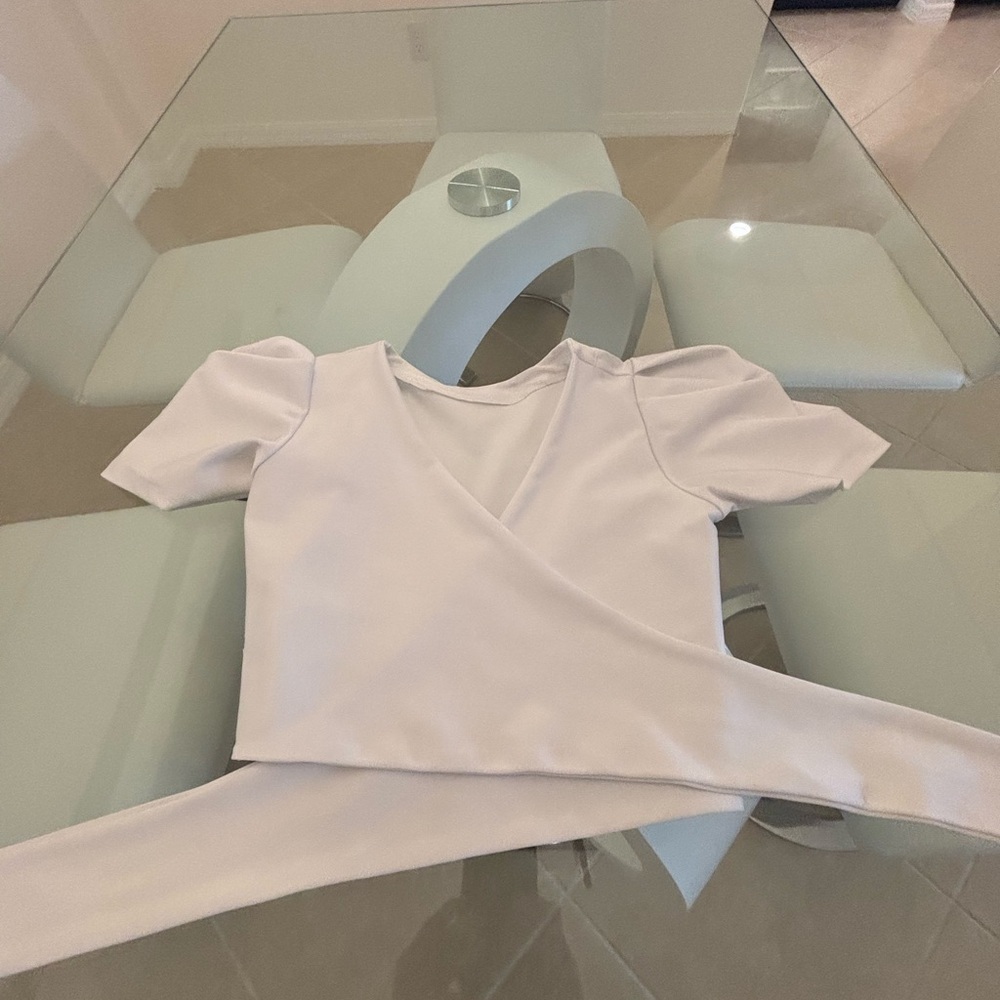 White Wrap Crop Top ❤️